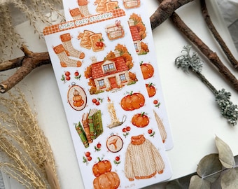 Set of cozy autumn stickers | NN_075 | Bullet Journal, Planner Stickers, Scrapbook Stickers, Journal Stickers
