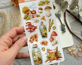 Autumn Planner Stickers | Cozy Fall Scrapbook, Journal Embellishments