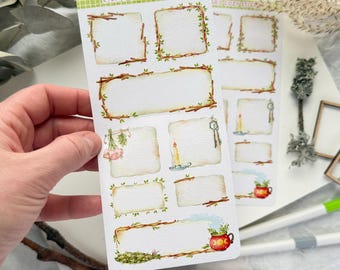 Little Witch Stickers | Cozy Journal Embellishments