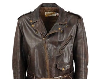 80s Vintage Schott Type B-3 Flight Mouton Leather Jacket - Etsy