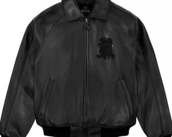 Avirex Vintage Varsity Leather Jacket – USA Letterman Style