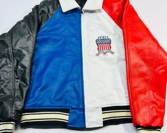 Chaqueta bomber Avirex Red Flight: abrigo de piel sintética estilo americano para hombre