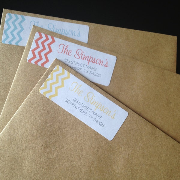 Chevron Return Address Labels