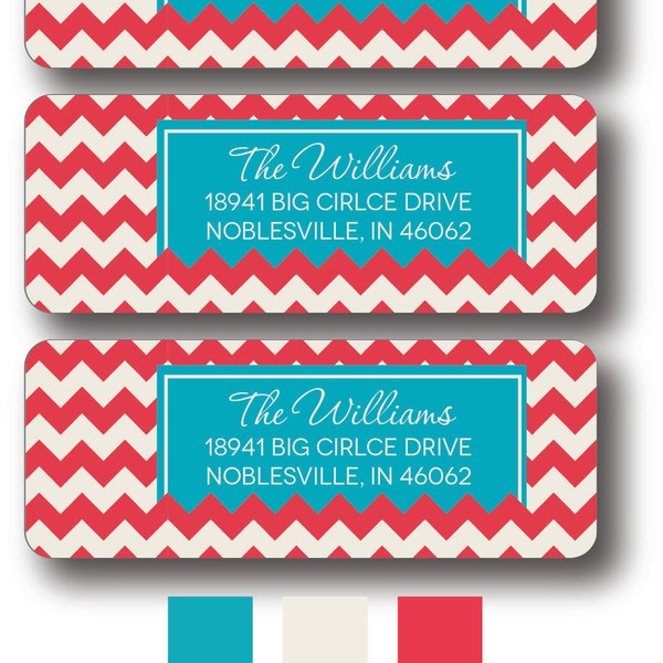 Chevron Return Address Labels