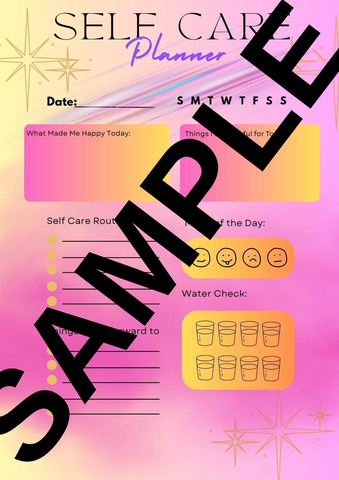 Self Care Digital Planner | Daily Wellness Journal | Mental Health ...