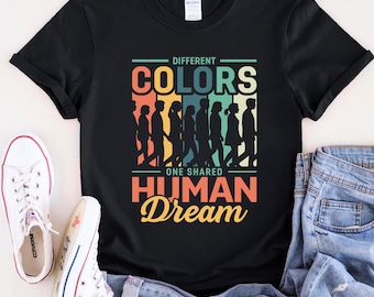 Cores diferentes, um sonho humano compartilhado; Igualdade e diversidade instantâneas; Moletom com capuz Unidade e Diversidade; Moletom com capuz Justiça Social; Conscientização sobre a igualdade.
