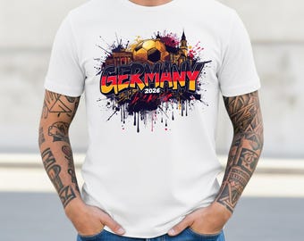 Germany Soccer T-Shirt 2026, German Football Graphic Tee, Germany National Team Supporter Gift, Berlin Streetwear Soccer Shirt,