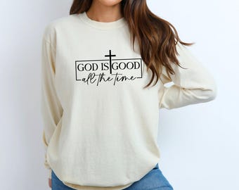 Comfort Colors God is Good All The Time Shirt, Jesus Shirt, Bible Verse Shirt, Christian Gift, God Lover Shirt, Church Shirt, Religious Tee