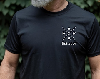 Dad's Edition: T-shirt with the child's name and birth year. Dad gift. Dad gift idea. Personalized father's shirt. Father's Day gift.