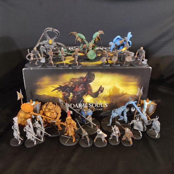 Dark Souls Board Game - Fully Painted Miniatures + Custom Organizer