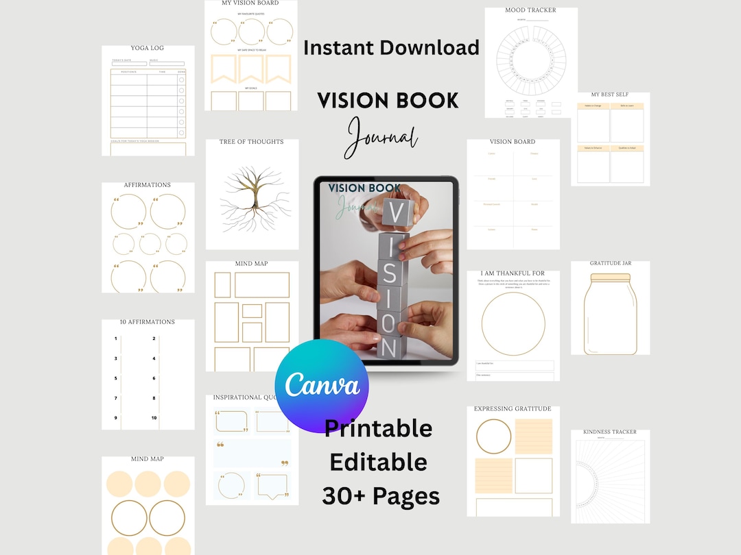 Life Vision Mapping Chart.pdf Life Vision Planner Printable, Editable Life Goals Planner, New Year ...