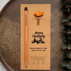 Recycled Christmas Pencil Gifts, Plantable Christmas Favors, Personalized Seed Pencil For Xmas Party, Custom Christmas Gifts For Guests