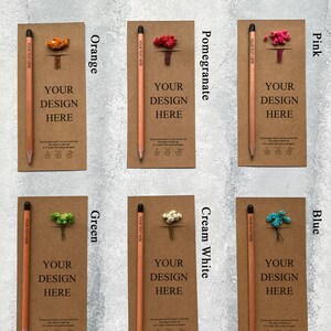 There are colorful flowers on the card.