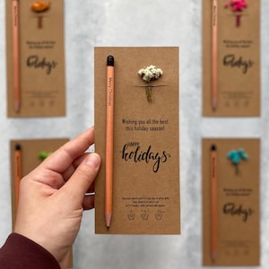Plantable Xmas Seed Pencils: Eco-Friendly Christmas Favors, Merry Christmas Sustainable Gift