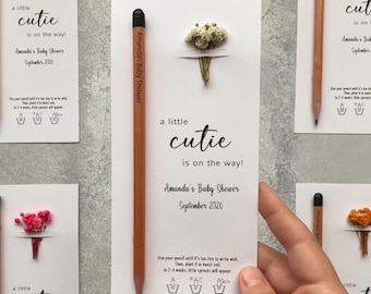 Personalized Seed Pencils for baby Shower, Baby Shower Favors For Guests, Baby Shower seed pencil Favors, Babtism Plantable Favors,