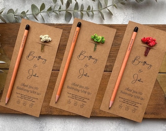 Engraved Seed Pencil Wedding Favors, Plantable Eco-Friendly Pencil Gifts for Wedding Guests, Wedding Keepsakes, Seed Pencil Gift For Wedding