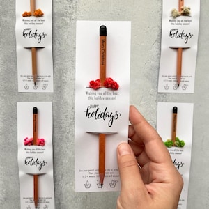 Personalized Seed Pencil for Christmas, Unique Christmas Gifts, Christmas Favour, Yule Gift, Festive favour, Christmas Appreciation