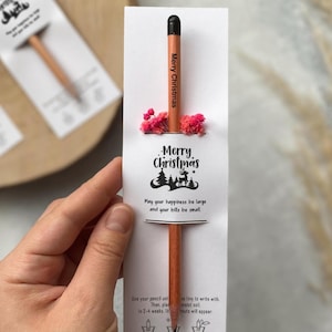 Personalized Seed Pencil for Christmas, Unique Christmas Gifts, Christmas Favour, Yule Gift, Festive favour, Christmas Appreciation
