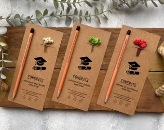 Graduation Party Thank You Favors – Plantable Seed Pencil Gifts