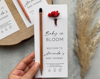 Personalized Plantable Seed Pencil Baby Shower Favors: Eco-Friendly Gifts