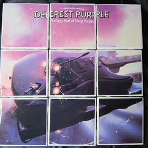 Deep Purple Deepest Purple The very Best of Deep Purple REAL Album Coaster Tile Set image 1