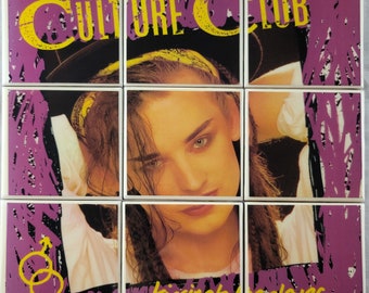 Culture Club - Tile Set - created from a damaged vinyl record - Boy George and the Culture Club