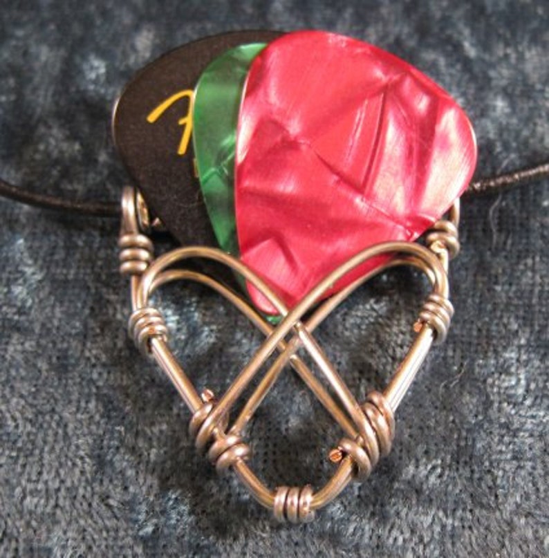 Guitar Pick Holder Necklace Handmade Guitar Pick Holder Etsy