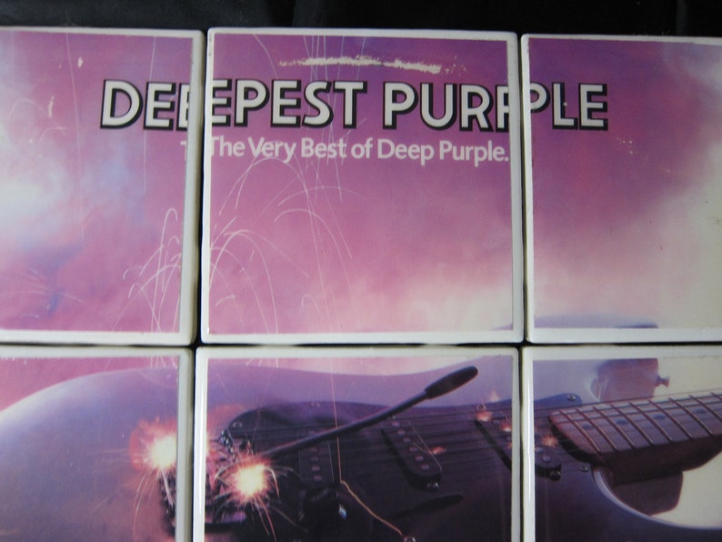 Deep Purple Deepest Purple The very Best of Deep Purple REAL Album Coaster Tile Set image 3
