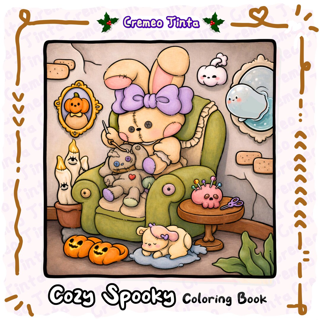 Cozy Spooky Coloring Book | 46 Cute Halloween Pages + 10 Free Pages ...