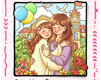 Love You Mom Coloring Book | 40 Sweet & Cozy Pages + 10 Free Bonus Pages, Heartwarming Mother and  Child Moments, Relaxing Printable PDF