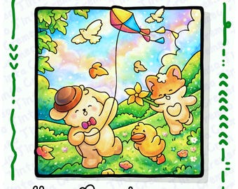 Happy Moments Coloring Book | 40 Cute Animal & Cozy Scene Pages + 5 Free Pages, Sweet Moments, Relaxing Coloring for Adults, Printable PDF