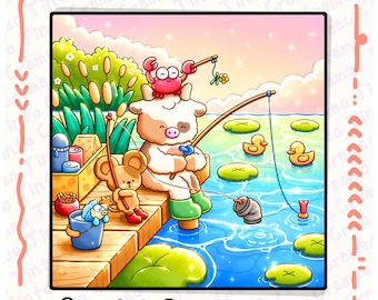 Sweet & Cozy Coloring Book | 40 Adorable Pages + 10 Free Pages, Cute Animals, Cozy Moments and Whimsical Scenes, Printable PDF for Adults