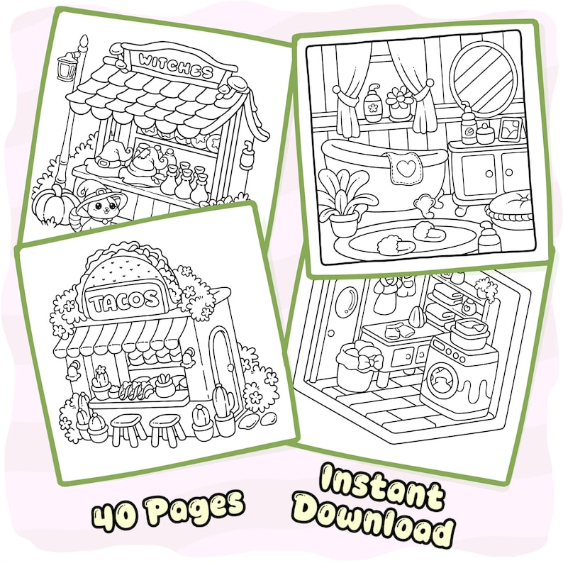 Fuzzy Corner Coloring Book | 40 Cozy Pages + 10 Free Pages, Cute ...