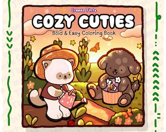 Cozy Cuties 40 + 10 Free Coloring Pages | Cute Animal Coloring Book for Adults, Teens and  Beginners | CocoWyo-Style, Printable PDF PNG
