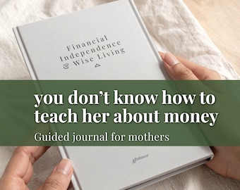 Mutter Tochter Geld Journal, finanzielle Unabhängigkeit Journal, geführte Anweisungen für Jugendliche, Geschenk für Tochter, druckbare PDF
