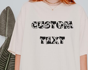 Gepersonaliseerde tekst Comfort Colors®, shirt met aangepaste tekst, cadeau voor vriend, shirt met tekstontwerp, aangepast shirt, bijpassend familiet-shirt, aangepast cadeau