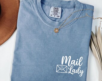 Mail Lady Shirt Postal Worker Gift Cute Post Office Tee Mail Carrier Envelope Top