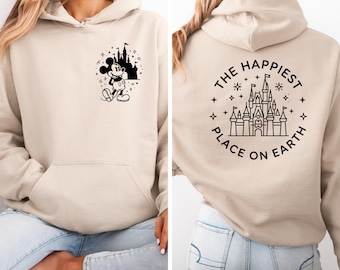 The Happiest Place One Earth Sweatshirt, Magical Castle Hoodie, Mickey Castle Hoodie, Disney Vacation Hoodie, Magic Kingdom Crewneck