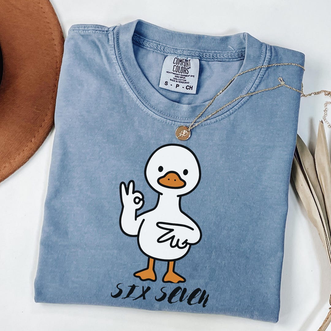 Checkered Goose Six Seven Shirt, Funny 6 7 Meme Silly Goose Shirt ...