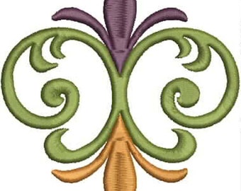 Color Fleur de Lis #4 - Fleur de Lis Embroidery Design