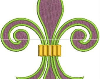 Color Fleur de Lis #6 - Fleur de Lis Embroidery Design