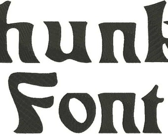 Chunky Machine Embroidery Font Monogram Alphabet