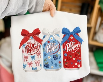 Canette de soda Dr Pep par noeud inspiré peut définir un motif de broderie, téléchargement immédiat Dst Pe