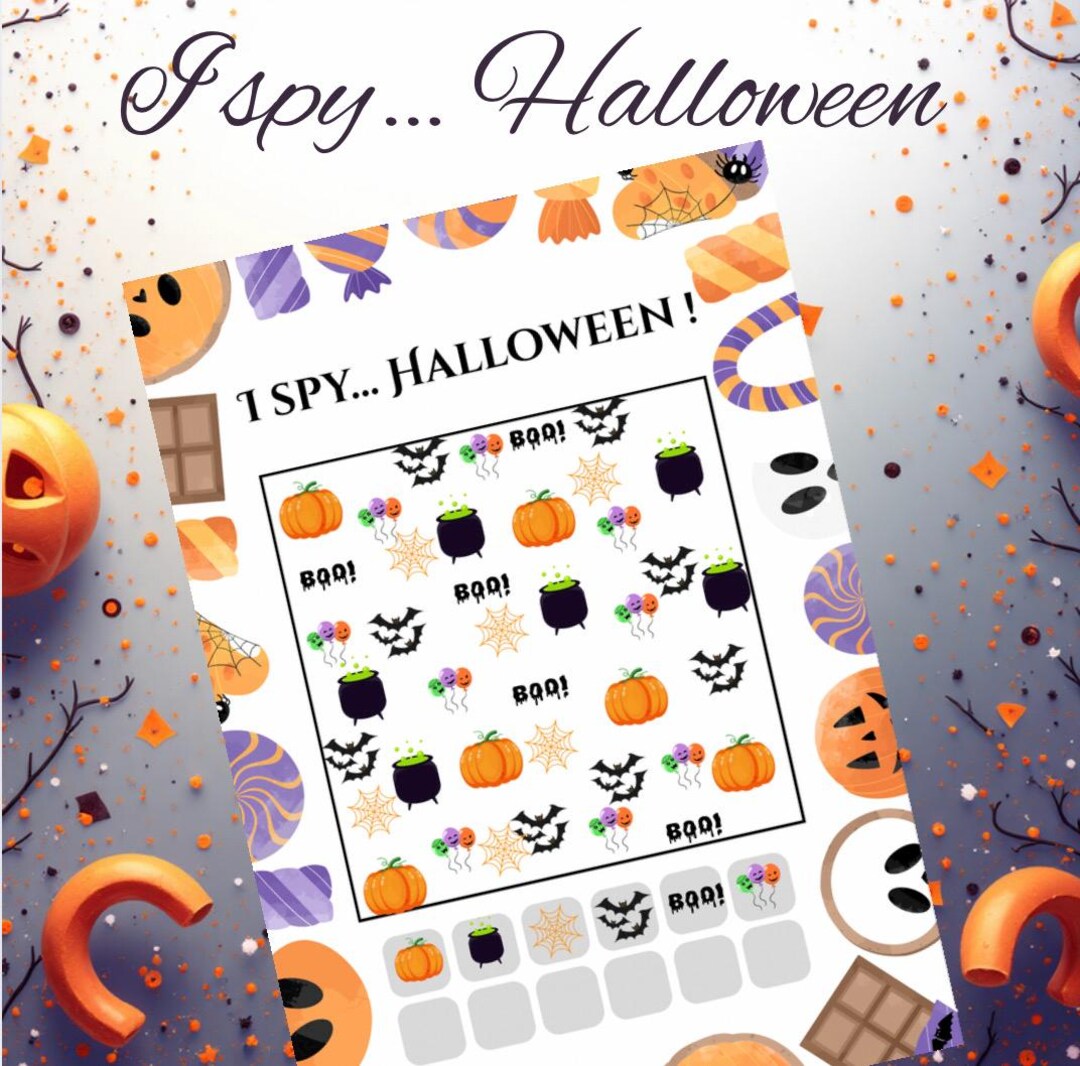 I Spy… Halloween Party Game|| Printable Halloween Activity for Kids ...