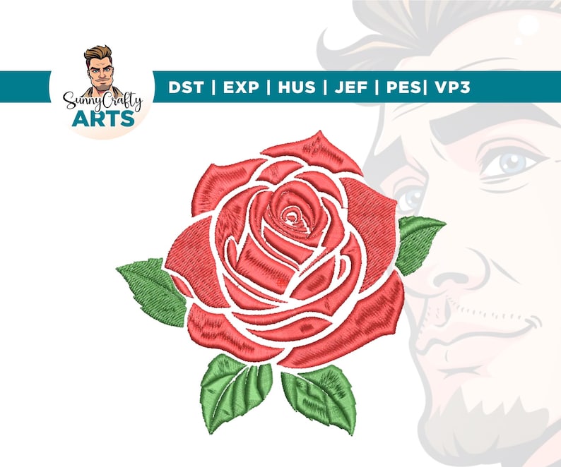 Rose Embroidery Design, Mini Flower Machine Embroidery Pattern (instant ...