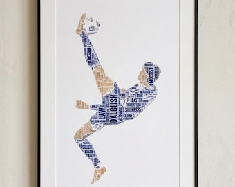 Chilena de McTominay / Arte de leyendas del fútbol escocés / Descarga digital