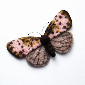 Needle felted butterfly,mothers day, moth brooch, moth jewelry,for women,gift for mom,fiber art,animal miniature,Spanish Moths, 3d butterfly