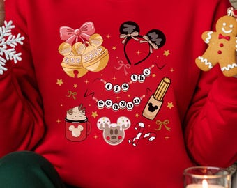 Retro Disney Christmas Sweatshirt, Mickey Minnie Gingerbread Hoodie