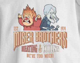 Miser Brothers Graphic Sweatshirt, Heat and Snow, Gildan Fleece