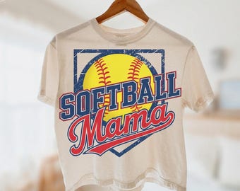 Softball Mama Shirt, Retro Softball Mom Tee, Vintage Softball Game Day Shirt, Softball Season Gift